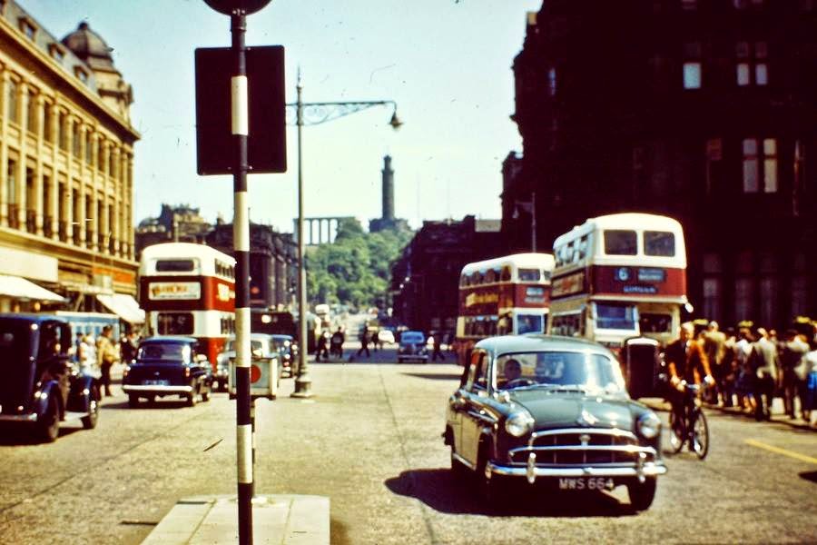 East End of Princes Street near Woolworths and Waverley Market, 1958