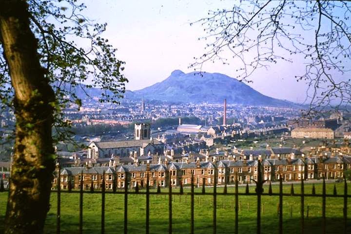 View towards Arthurs Seat from Blackford Hill Rise, late 1950s