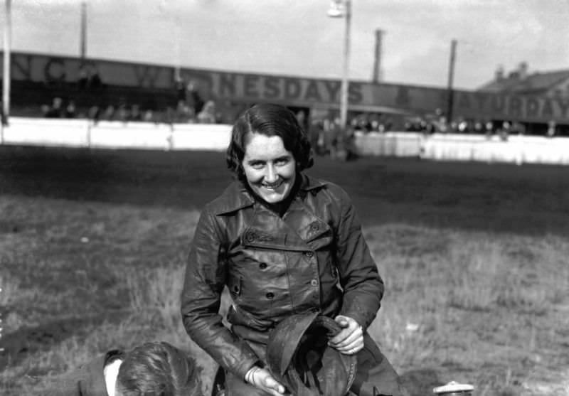 Fay Taylour at Brooklands, 1930.