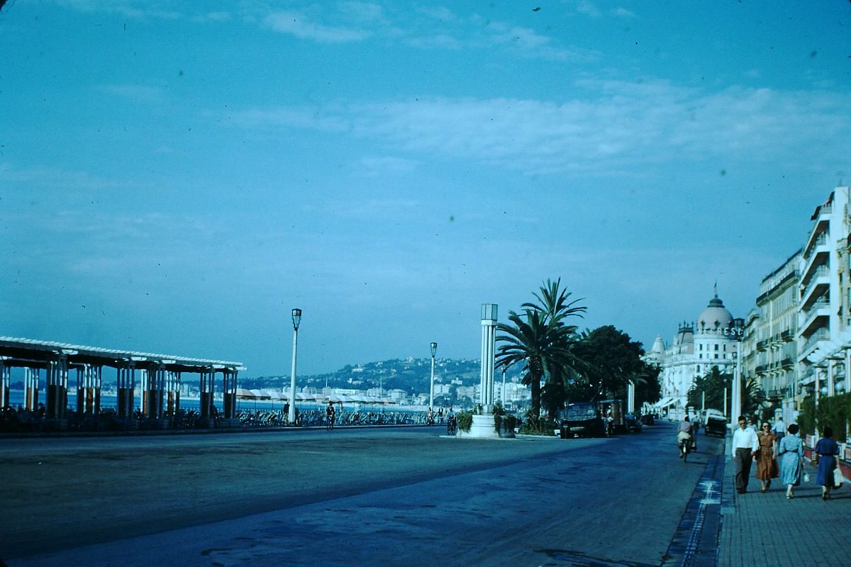 Promenade Des Anglais, Nice, France, 1953