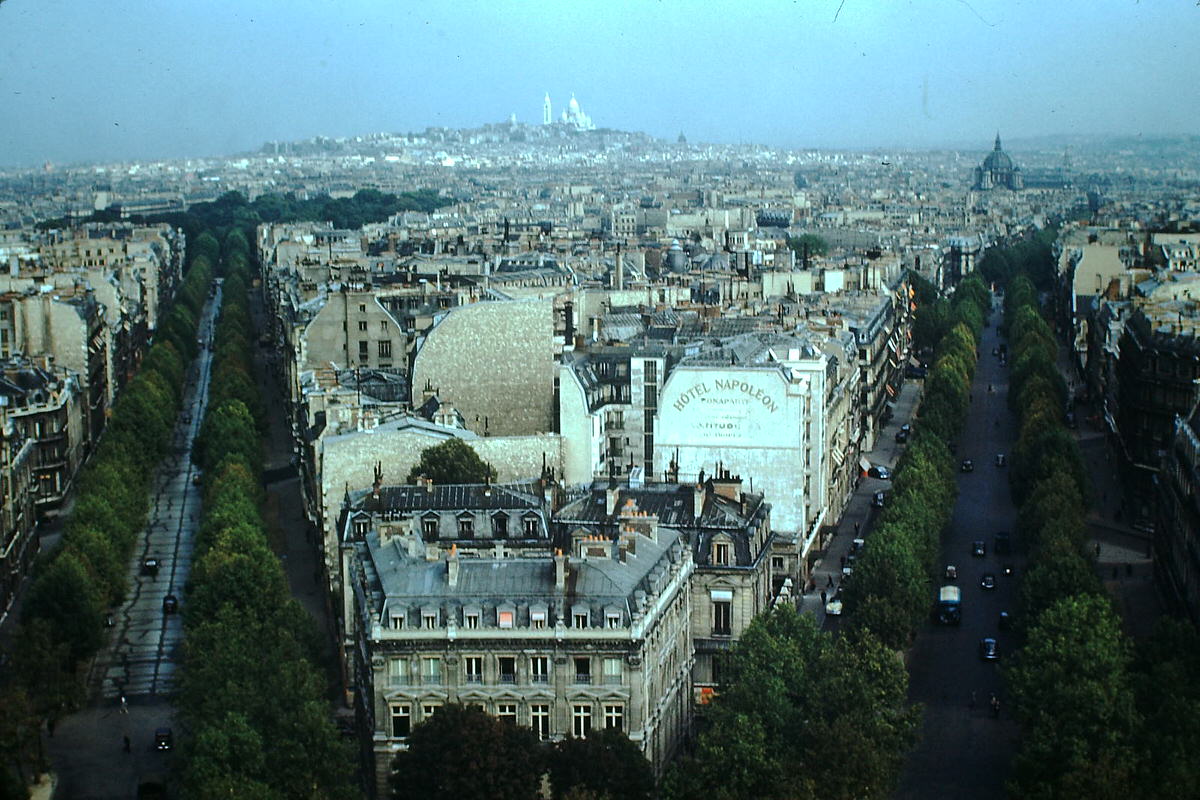 From Arch of Triumph- Paris, France, 1953