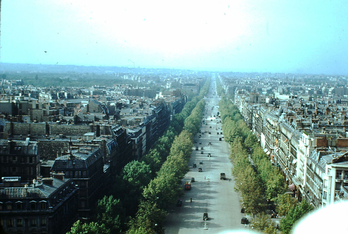 From the Arch of Triumph- Paris, France, 1953