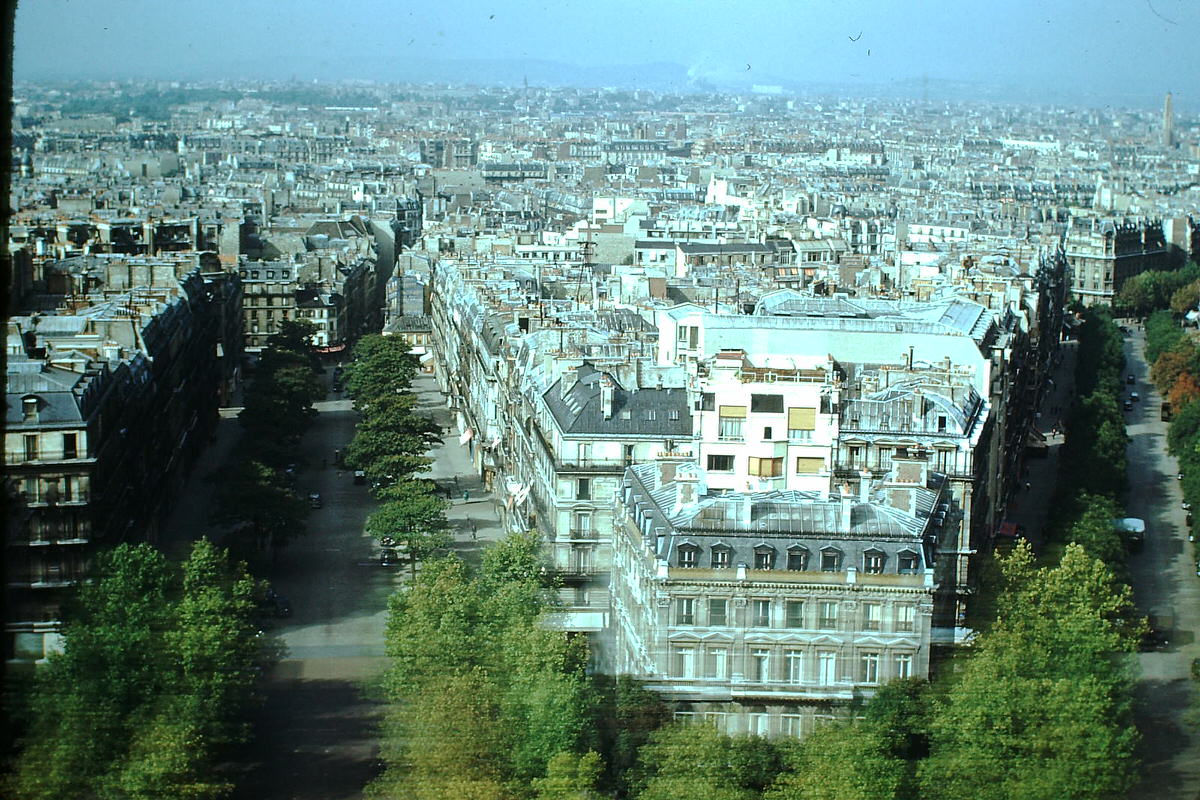 From Arch of Triumph- Paris, France, 1953