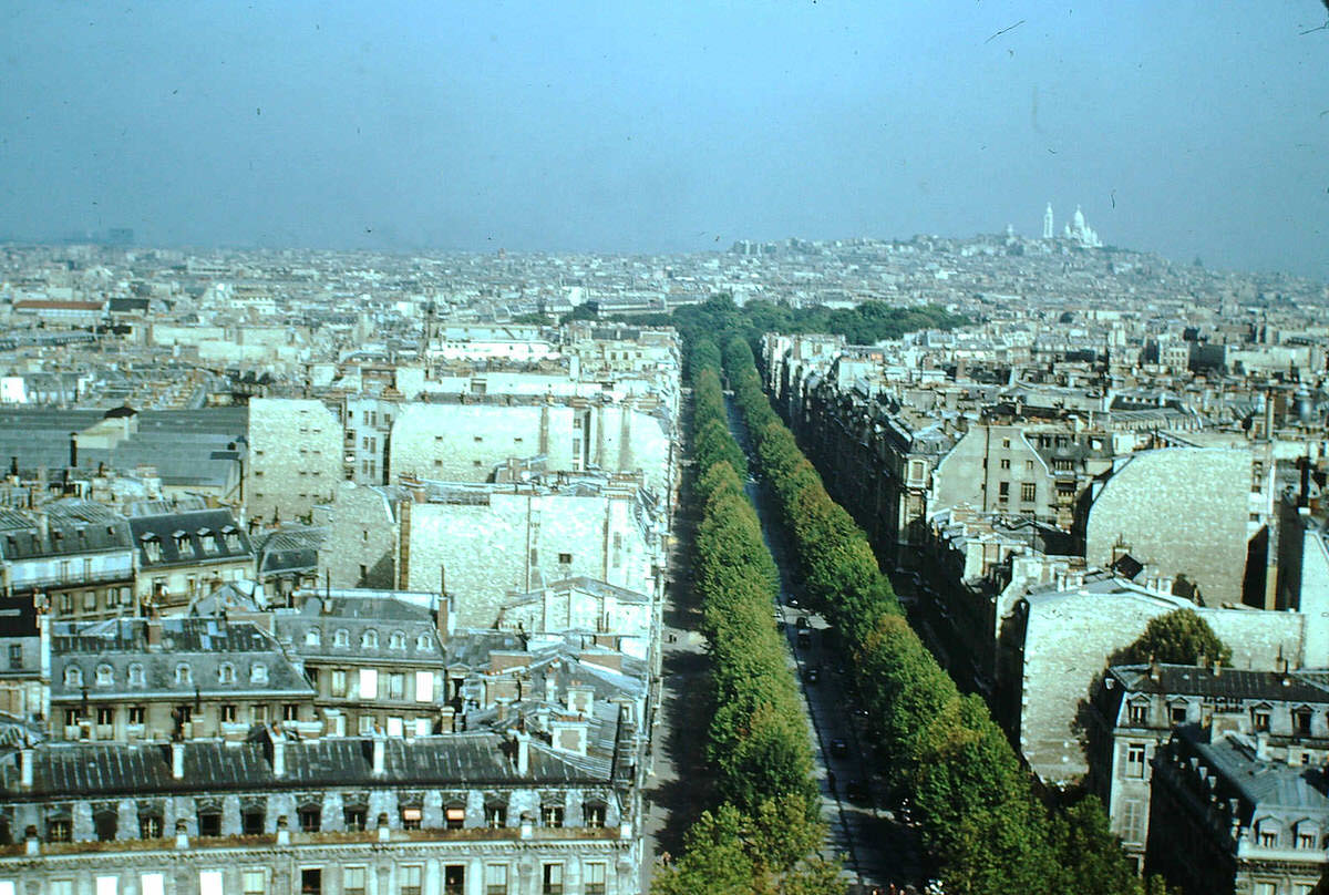 From Arch of Triumph- Paris, France, 1953