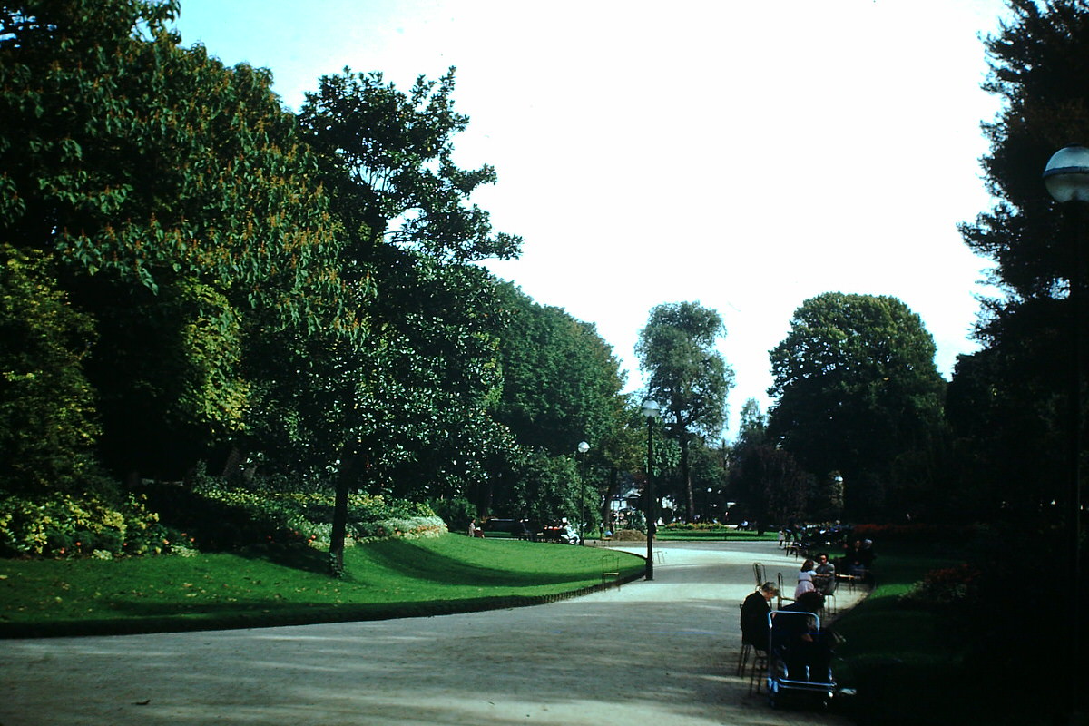 Park Along Champs Elysees- Paris, France, 1953