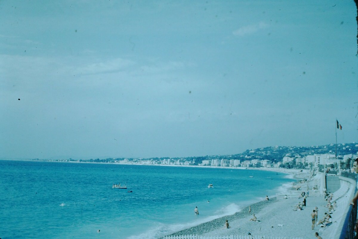 Beach at Nice, France, 1953