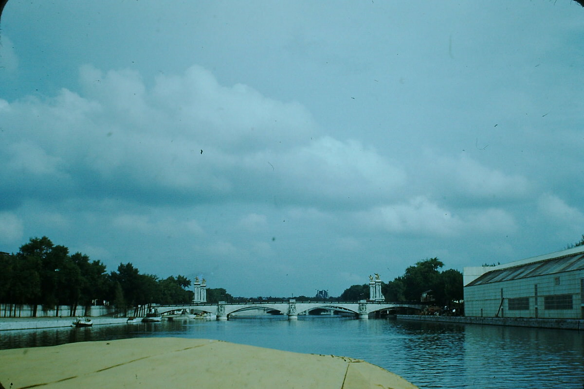 Alexandre III Bridge on the Seine- Paris, France, 1953