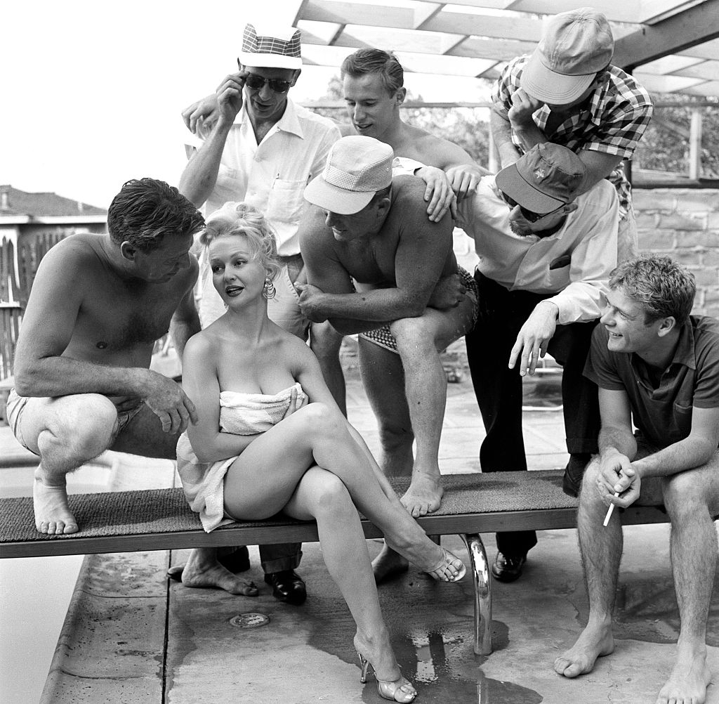 Greta Thyssen with the crew, 1956.