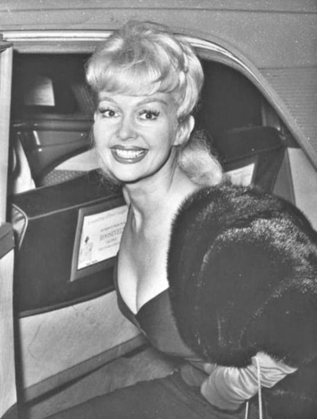 Greta Thyssen in the car, 1960s.