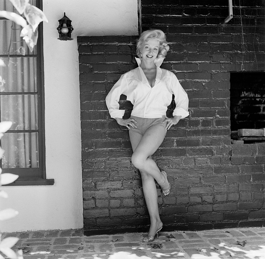 Greta Thyssen poses at home for a portrait session in Los Angeles, 1956.