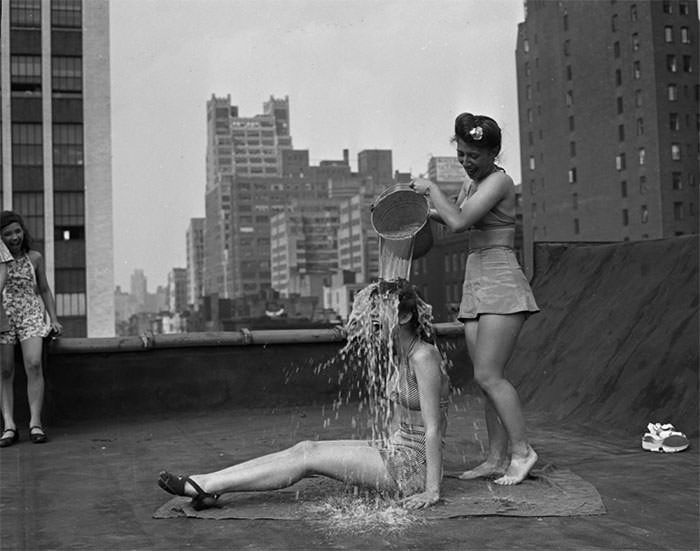 Ice bucket challenge, nyc, 1943