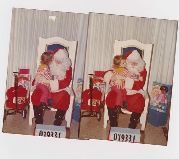 Santa with a boy, 1972
