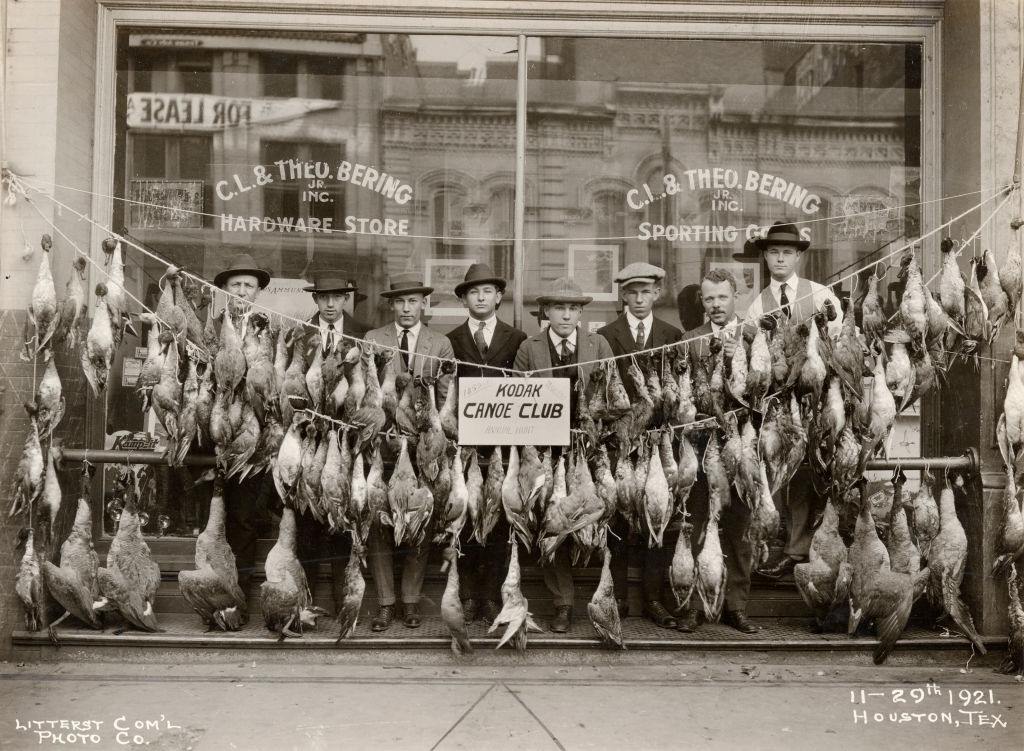 Result of a duck shoot near Houston, Texas, United States of America, 1931.