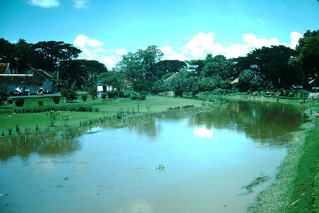 Canal in Surabaya, Indonesia, 1952