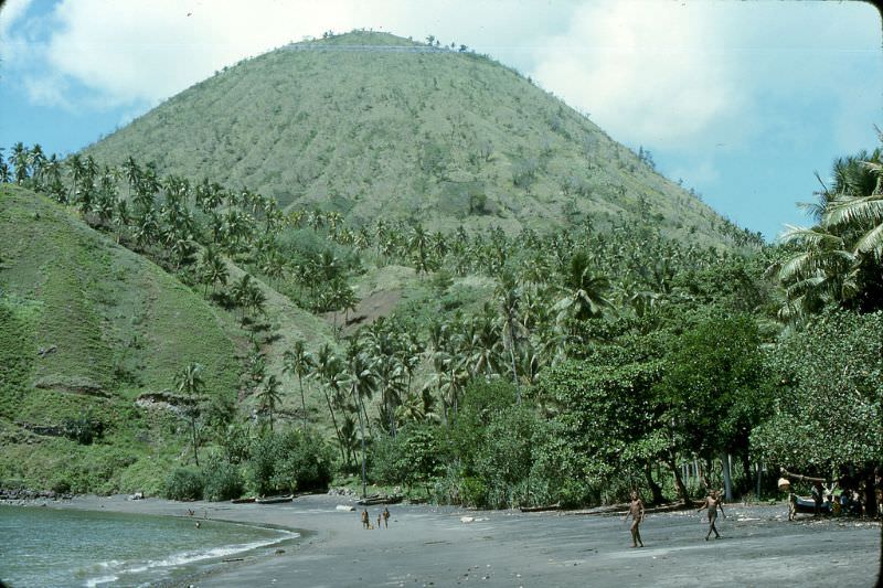 Beach near Ende, Flores island, 1970s