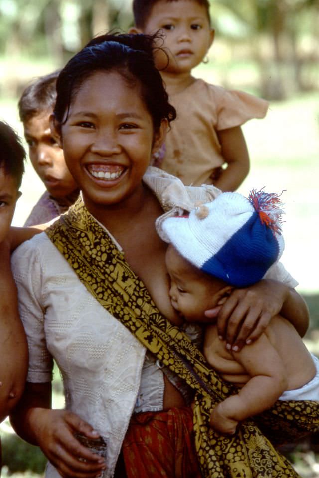 Young mother on Lombok island, 1970s