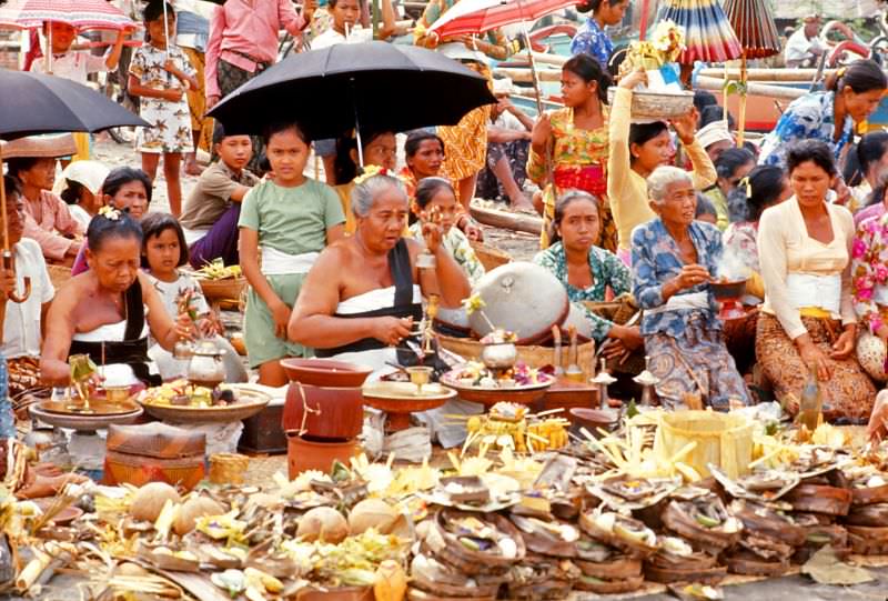 Ceremony at Sanur, Bali, 1970s