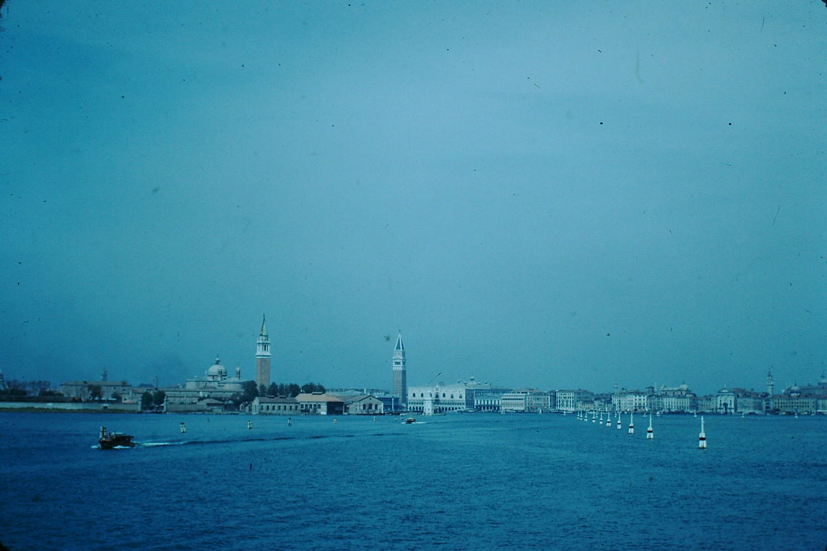 Venice from Water, Italy, 1954.