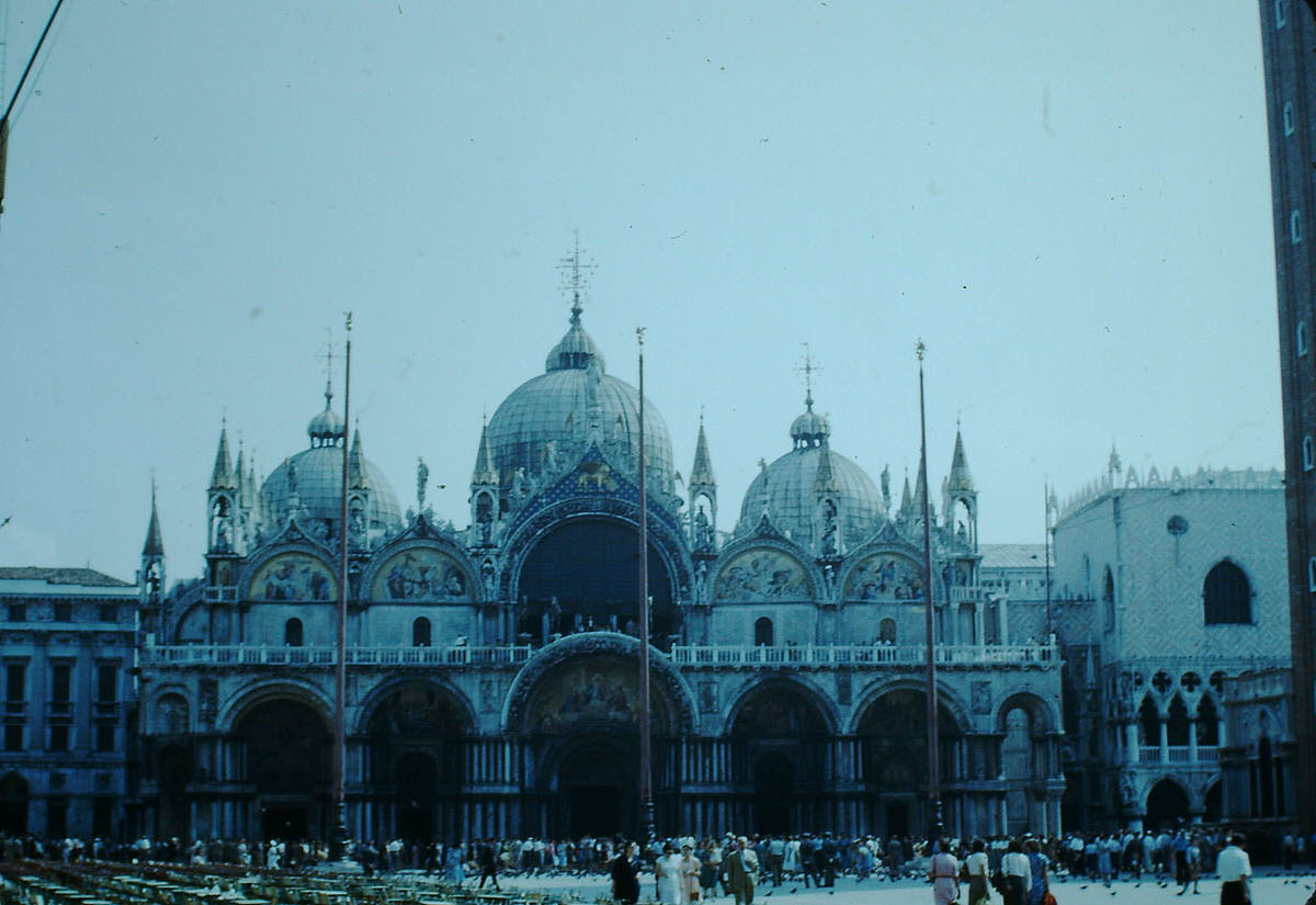 St Mark's Cathedral- Venice, Italy, 1954.