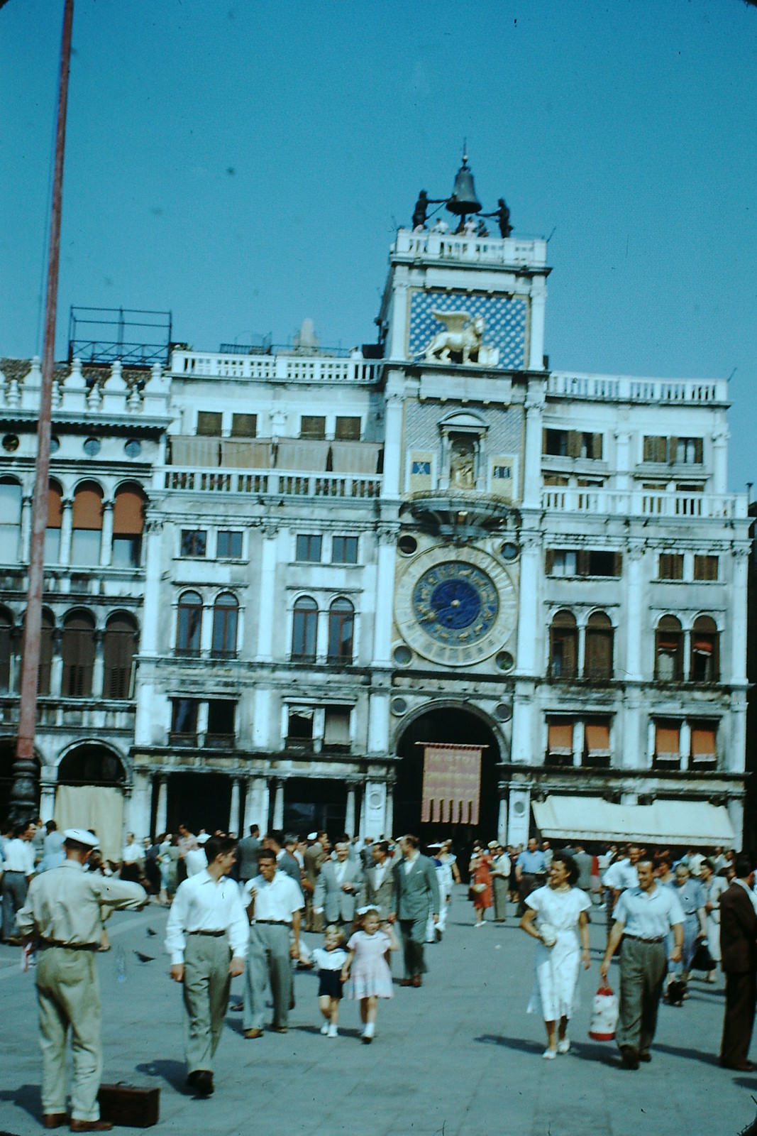 Clock Nr St Mark's Cathedral- Venice, Italy, 1954.