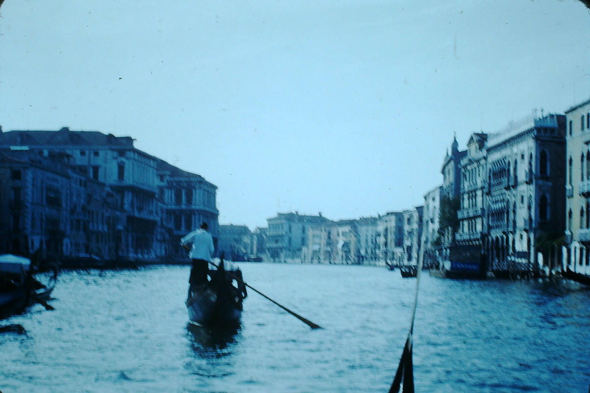 Canal Scene- Venice, Italy, 1954.