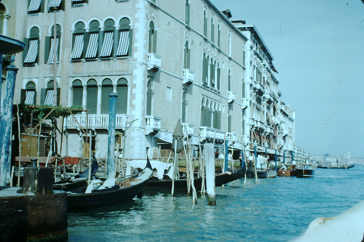 Canal Scene- Venice, Italy, 1954.