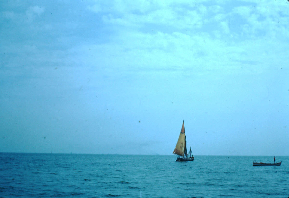 Fishing Boat- Off Lido Isle- Venice, Italy, 1954.