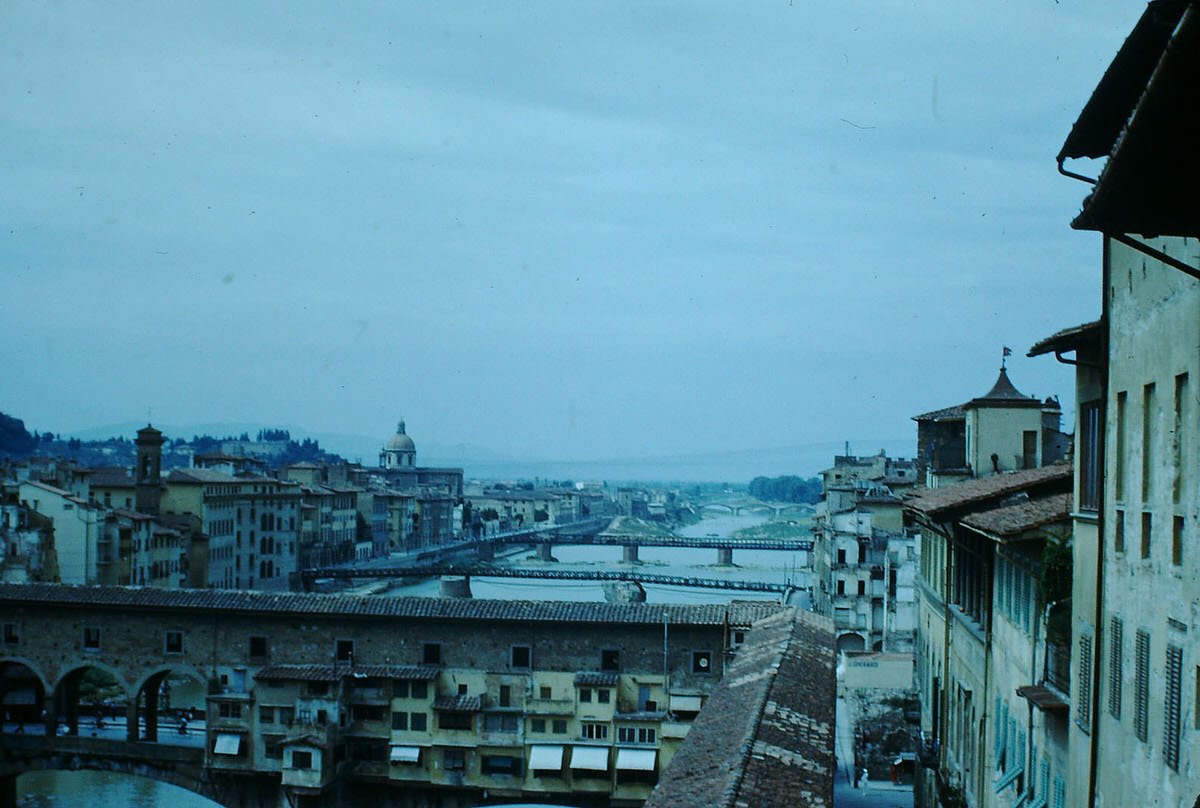 Ponte Vecchio- Bridge of Jewellers- Florence, Italy, 1954.