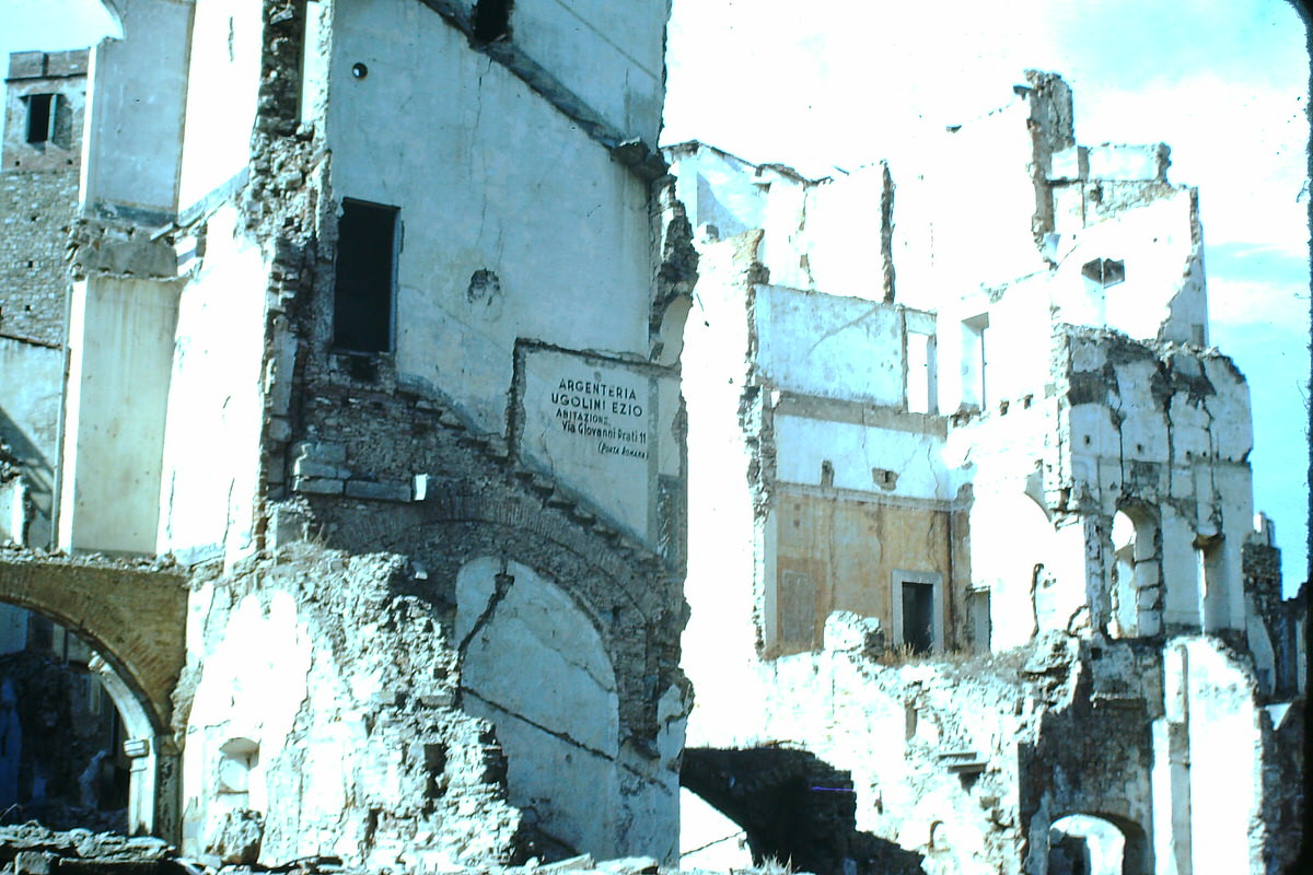 Bomb Destruction- Florence, Italy, 1954.