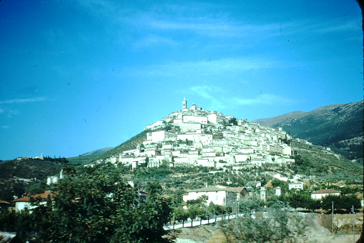 One of Hill Towns- Pisa, Italy, 1954.