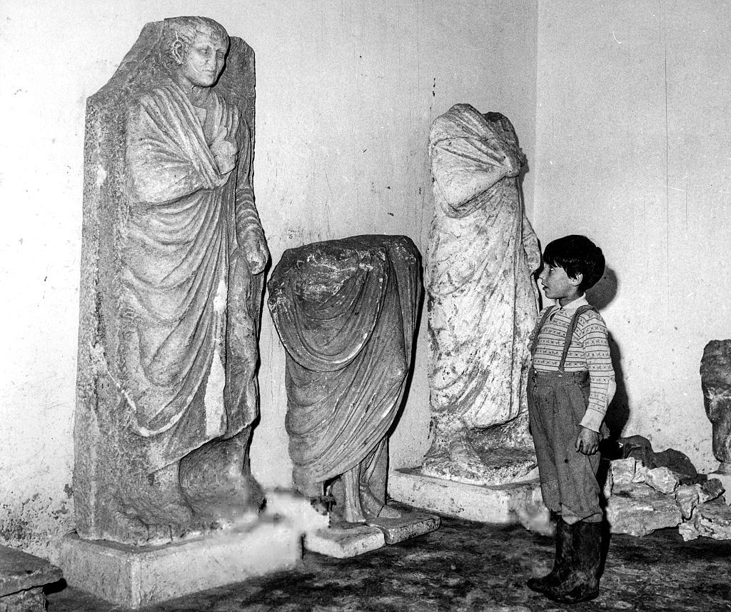 Child in Front of The Roman Statues, Fiano Romano, 1960
