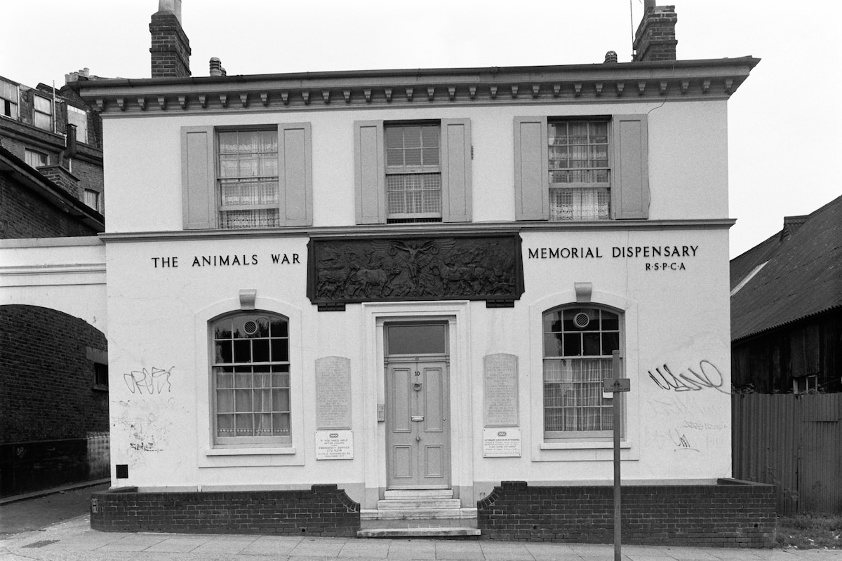 The Animals War Memorial Dispensary, Cambridge Ave, Kilburn, Brent, 1988