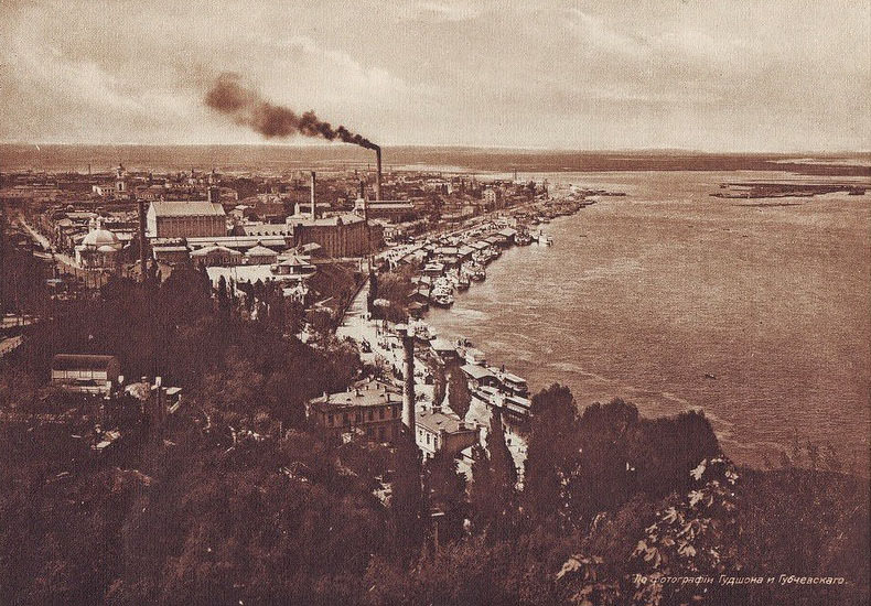 View of Podol from Volodymyrskaya Mountain