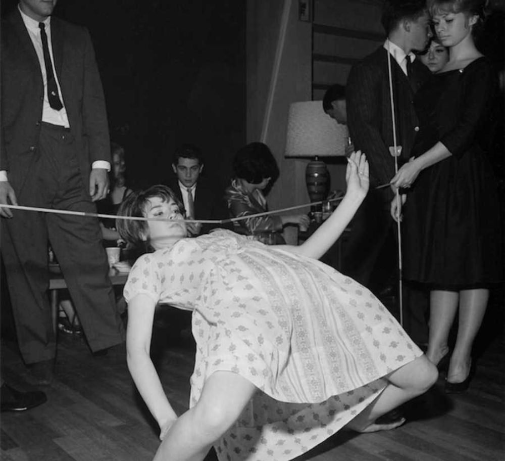 Young Women Performing the Limbo Dance at a Los Angeles Night Club in 1964