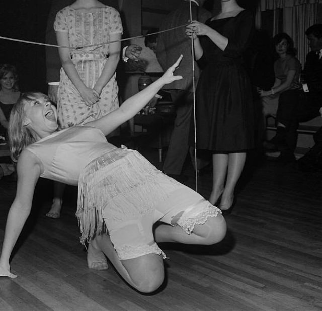 Young Women Performing the Limbo Dance at a Los Angeles Night Club in 1964