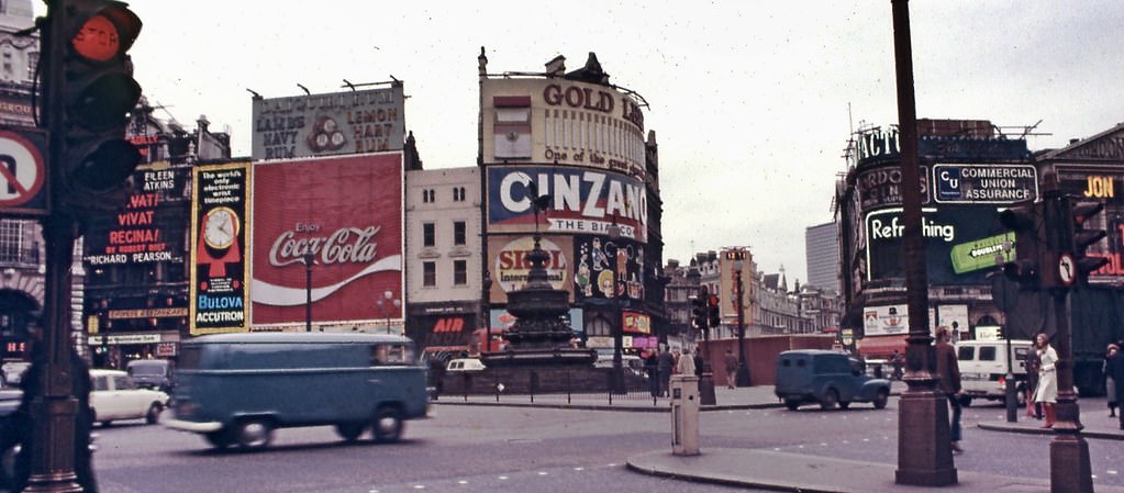 Piccadilly Circus, London, February 1971