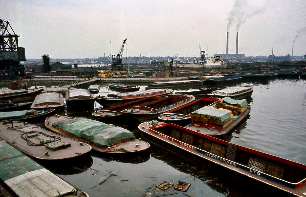 Tilbury, River Thames, England, February 1971