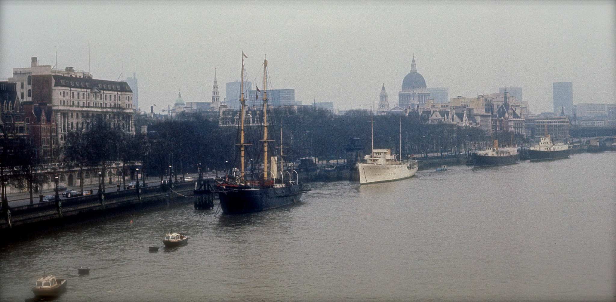 The River Thames, London, February 1971