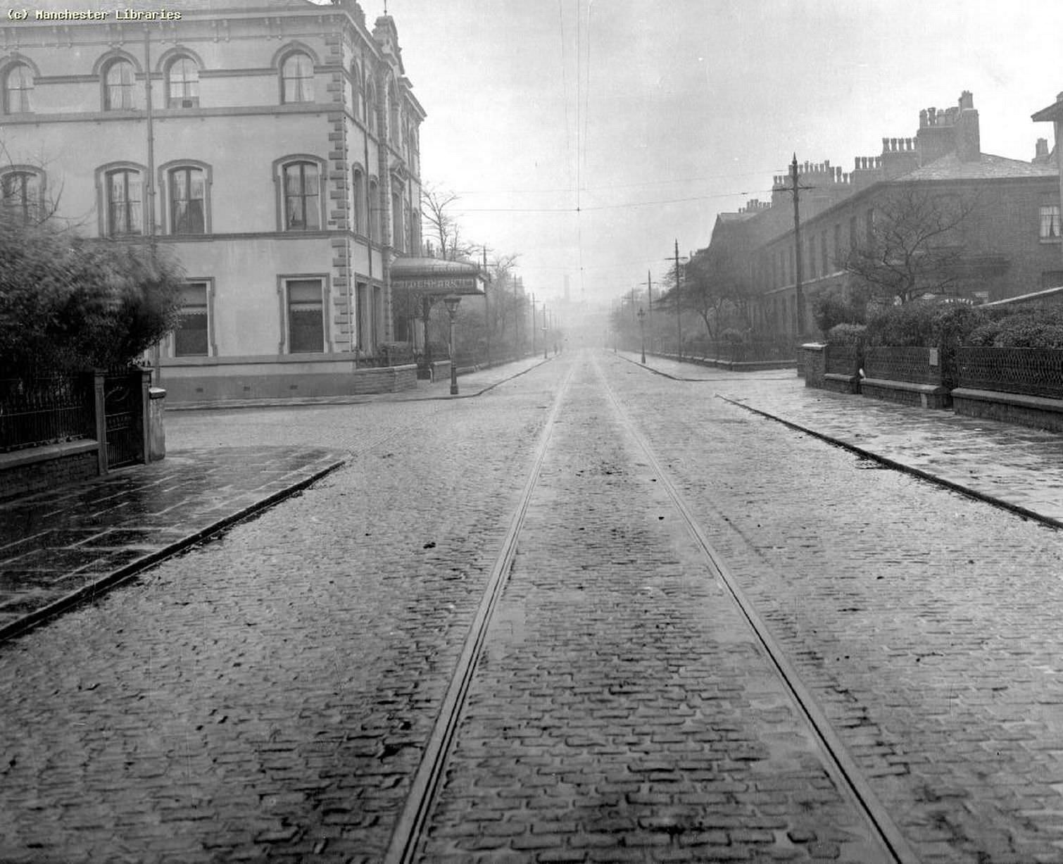 Moss Side, Greenheys, Lloyd Street from Denmark Road