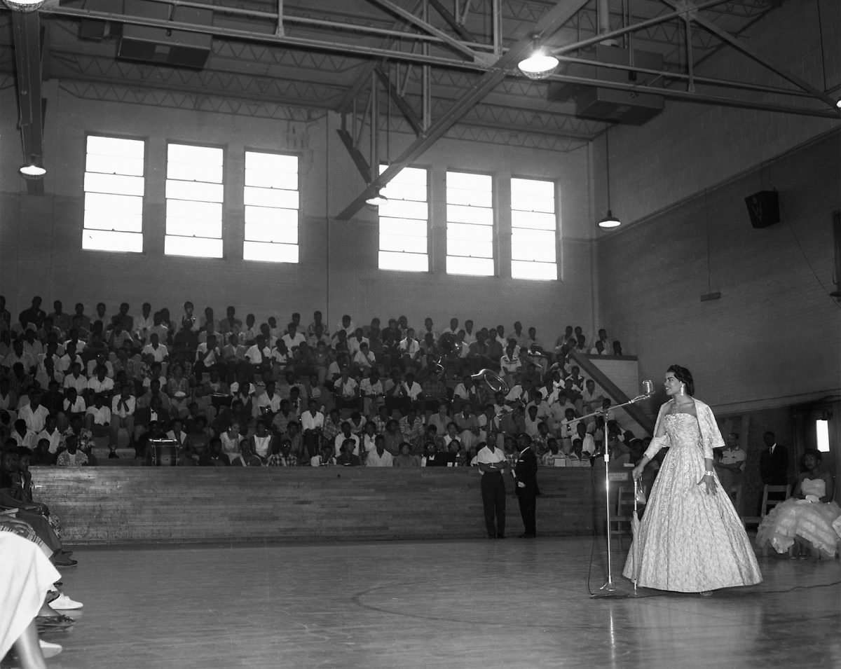 An assembly at Booker T Washington high school, no date