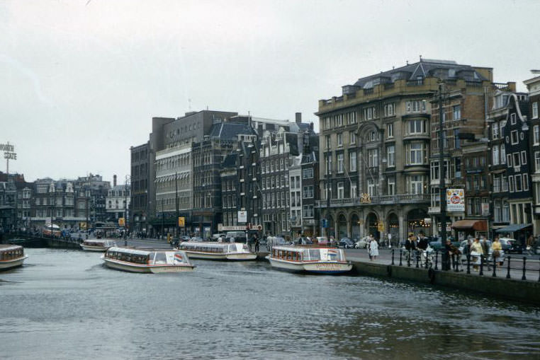 View of the River Amstel and Rokin Street, Amsterdam, 1961
