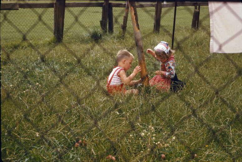 Dutch children at play, Marken Island, 1961