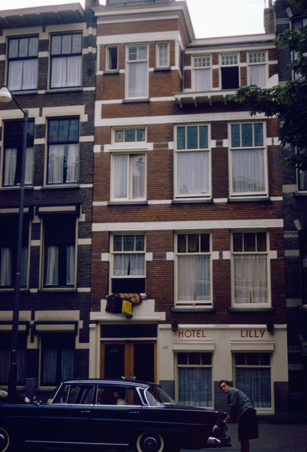 In front of the Hotel Lilly, Rotterdam, 1961