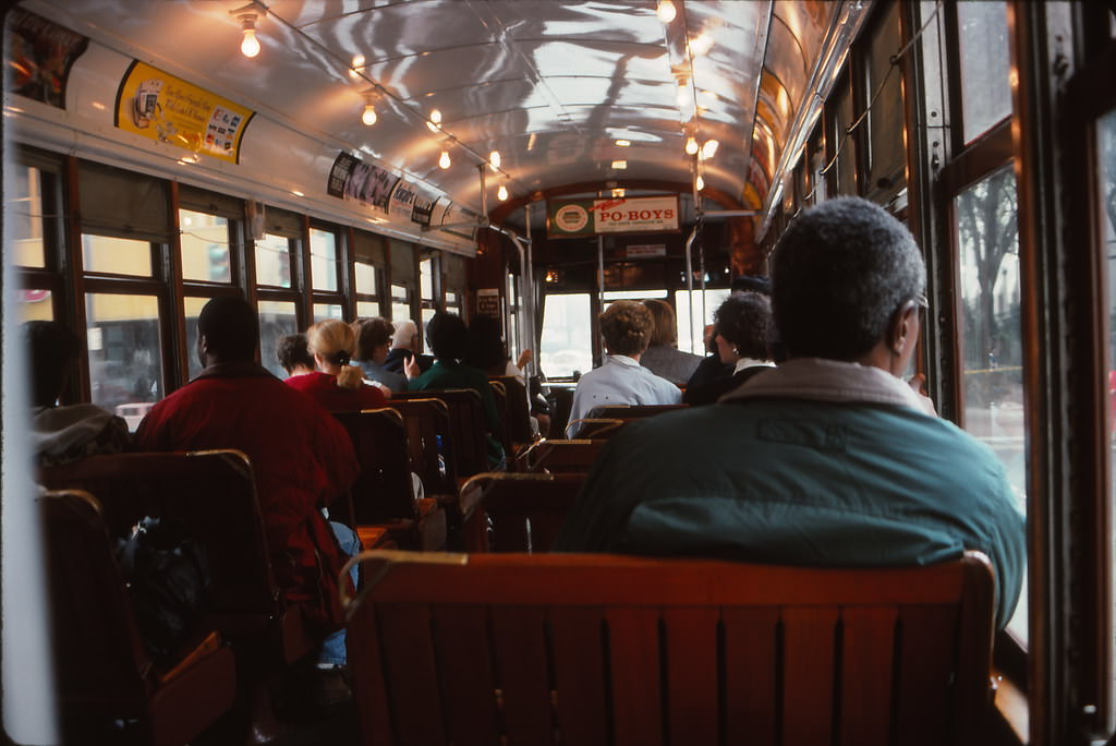 Aboard the St. Charles Streetcar, New Orleans, 1990s