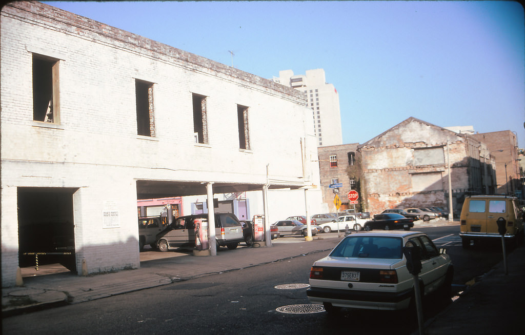 old warehouses, Girod Street, New Orleans, 1990s