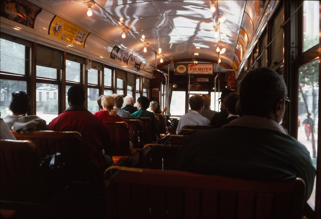 Aboard the St. Charles Streetcar, New Orleans, 1990s