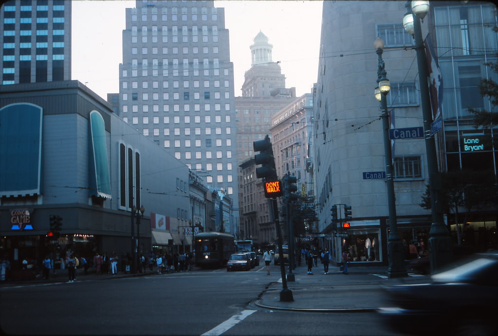 Dauphine Street at Canal, downtown New Orleans, 1990s
