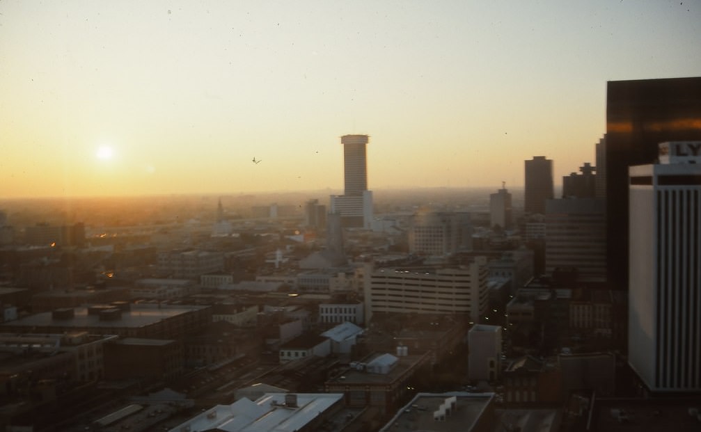 Sunset over New Orleans, Nov 1994