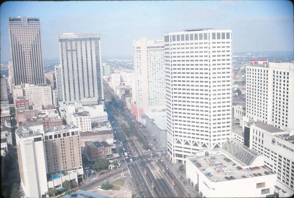 Canal Street, New Orleans from International Trade Mart, 1990s