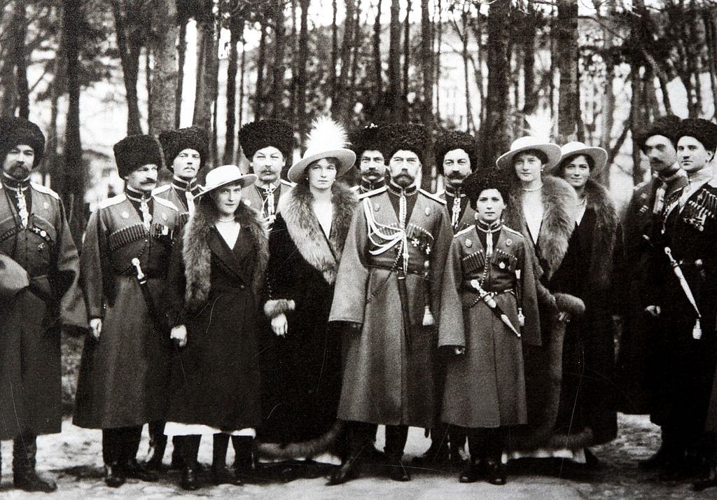 The Family of Tsar Nicholas II of Russia with the Kuban Cossacks.